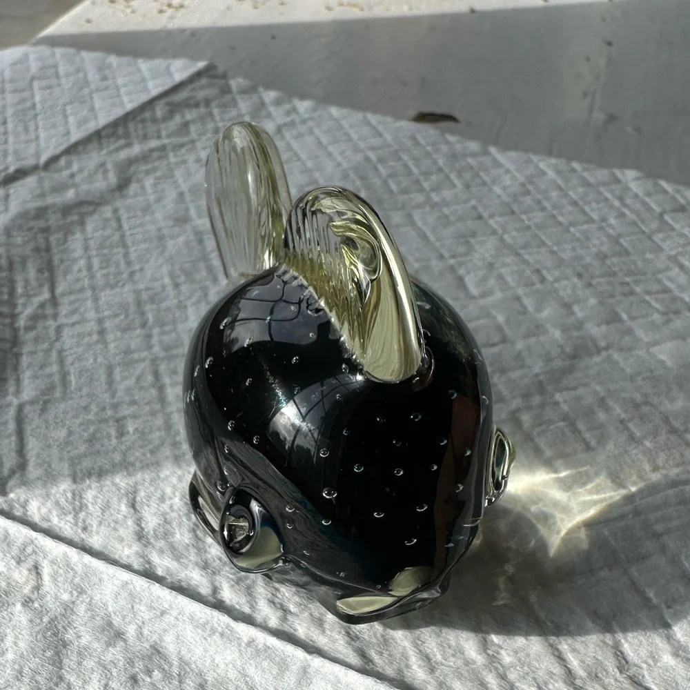 1970's Hand Blown Glass Fish Paperweight Figurine